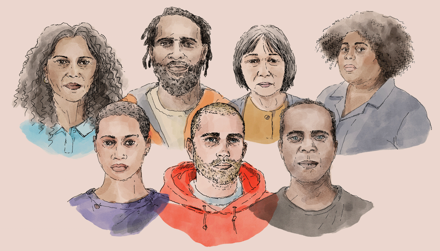 Portrait of people experiencing homelessness